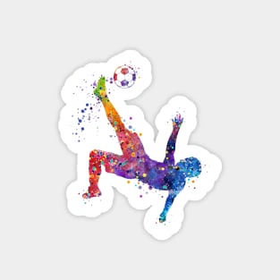 Soccer Boy Player Colorful Watercolor Sport Gift Sticker